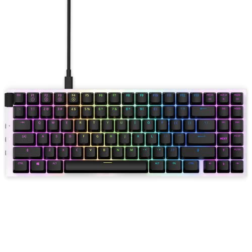 NZXT Function Mini TKL Mechanische PC Gaming Tastatur - beleuchtet - lineare RGB Schalter - MX kompatible Schalter - Hot Swap - Aluminium Cover - Mechanical Gaming Keyboard | EN (QWERTY) Weiß von NZXT