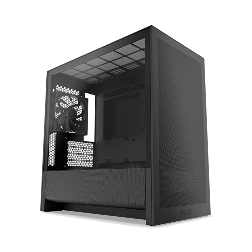 NZXT H3 Flow – Micro-ATX PC-Gehäuse – Optimierter Luftstrom – Inklusive 1 x 120mm Lüfter hinten – Unterstützt Full-Size-GPUs – Passend für 280mm Front, 240mm Top Radiator – Schwarz NZXT H3 Flow – Micro-ATX PC-Gehäuse – Optimierter Luftstrom – Inklusive 1 x 120mm Lüfter hinten – Unterstützt Full-Size-GPUs – Passend für 280mm Front, 240mm Top Radiator – Schwarz von NZXT