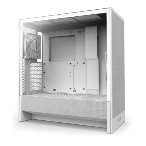 NZXT H5 Flow – Kompaktes ATX-Midi-Tower-PC-Gaming-Gehäuse – Hoher Luftstrom – mit 2 x 120 mm Lüfter – 360 mm vorne & 240 mm – Weiß NZXT H5 Flow – Kompaktes ATX-Midi-Tower-PC-Gaming-Gehäuse – Hoher Luftstrom – mit 2 x 120 mm Lüfter – 360 mm vorne & 240 mm – Weiß von NZXT