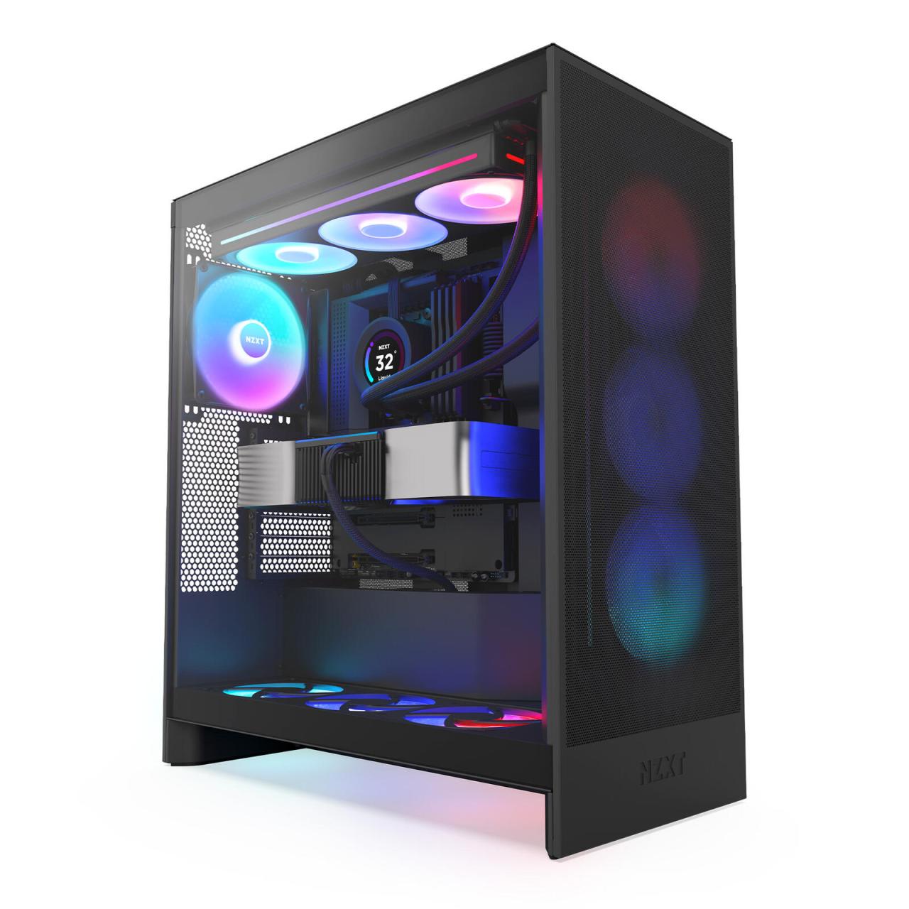 NZXT H7 Flow RGB Mid-Tower-Gehäuse, Schwarz NZXT H7 Flow RGB Mid-Tower-Gehäuse, Schwarz von NZXT