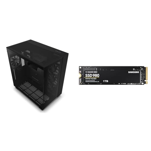 NZXT H9 Flow - CM-H91FB-01- Dual-Chamber ATX Mid-Tower PC-Gaming-Gehäuse & Samsung 980 NVMe M.2 SSD, 1 TB, PCIe 3.0, 3.500 MB/s Lesen NZXT H9 Flow - CM-H91FB-01- Dual-Chamber ATX Mid-Tower PC-Gaming-Gehäuse & Samsung 980 NVMe M.2 SSD, 1 TB, PCIe 3.0, 3.500 MB/s Lesen von NZXT