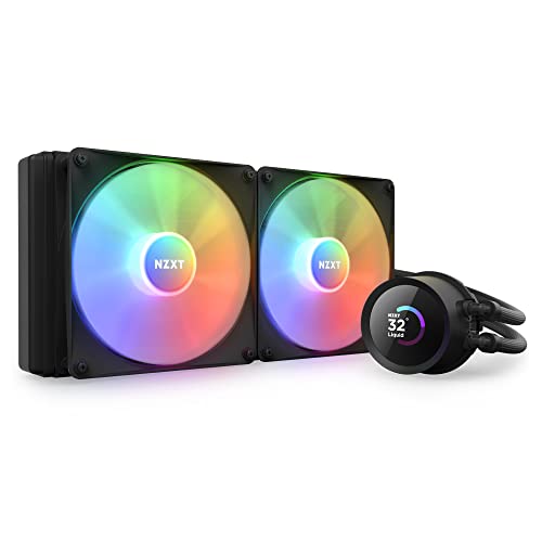 NZXT Kraken 280 RGB - RL-KR280-B1-280mm AIO CPU Wasserkühlung - 1,54" LCD Display 240x240-2x140mm RGB Core Fans - EIN Breakoutkabel zur einfachen Installation - anpassbar durch NZXT CAM - Schwarz von NZXT