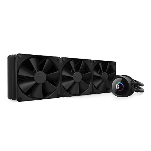 NZXT Kraken 360 - RL-KN360-B1-360mm AIO CPU Wasserkühlung - 1,54" LCD Display 240x240-3x120mm PWM Fans - EIN Breakoutkabel zur einfachen Installation - Schwarz von NZXT