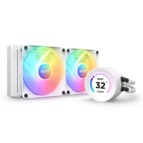 NZXT Kraken Elite 240 RGB - RL-KR24E-W1-240mm AIO CPU Wasserkühlung - 2,36" LCD Display 640x640-2x120mm RGB Core Fans - EIN Breakoutkabel zur einfachen Installation - anpassbar durch NZXT CAM von NZXT