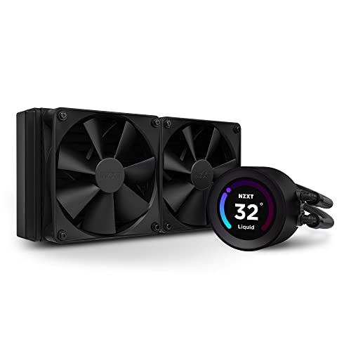 NZXT Kraken Elite 240 - RL-KN24E-B1-240mm AIO CPU Wasserkühlung - 2,36" LCD Display 640x640-2x120mm PWM Fans - EIN Breakoutkabel zur einfachen Installation - Schwarz von NZXT