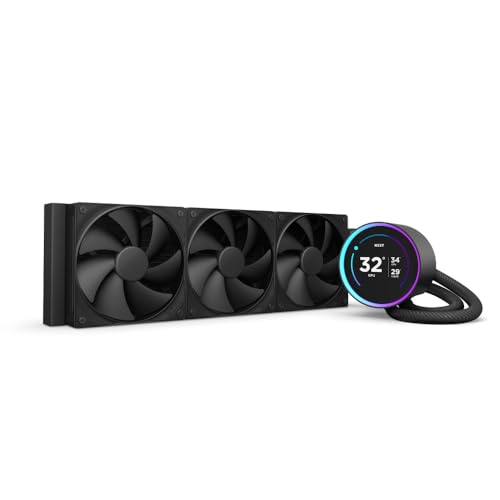 NZXT Kraken Elite 360 - AIO CPU-Flüssigkeitskühler - 360mm Radiator - 3 x F120P Lüfter - Anpassbares 2.72“ IPS LCD - NZXT Turbine Pump - Intel LGA 1700, 1200/115X, 1851 - AMD AM5, AM4 - Schwarz NZXT Kraken Elite 360 - AIO CPU-Flüssigkeitskühler - 360mm Radiator - 3 x F120P Lüfter - Anpassbares 2.72“ IPS LCD - NZXT Turbine Pump - Intel LGA 1700, 1200/115X, 1851 - AMD AM5, AM4 - Schwarz von NZXT