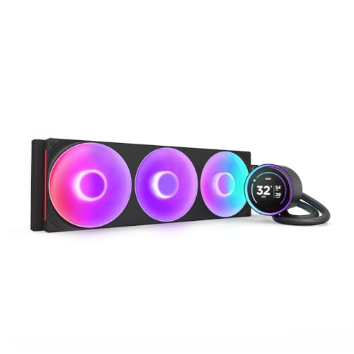 NZXT Kraken Elite 420 RGB 2025 - AIO CPU Flüssigkeitskühler - 420mm Radiator - F420 RGB Core Lüfter - Anpassbares 2,72" IPS LCD - AMD® AM5, AM4 - Intel® LGA 1851/1700, 1200/115X - Schwarz von NZXT