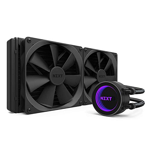 NZXT Kraken X62 280 mm - All-In-One RGB-CPU-Wasserkühlung - CAM-Unterstützung - Infinity Mirror Design - Hochleistungspumpe - Verstärkte, verlängerte Schläuche - 140 mm Aer P-Radiatorlüfter von NZXT