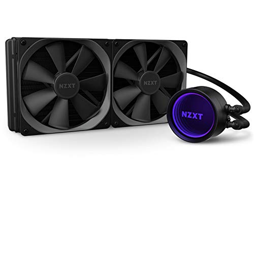 NZXT Kraken X63 280 mm - RL-KRX63-01 - AIO RGB CPU Wasserkühlung - Rotierbares RGB Infinity-Spiegeldesign - Steuerbar über CAM - High Performance Pumpe - Aer P 140 mm Lüfter (2 enthalten) von NZXT