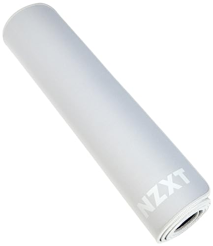 NZXT Mauspad MXL900 - MM-XXLSP-WW - 900 mm x 350 mm - schmutzabweisende Beschichtung - reibungsarme Oberfläche - weiche und Glatte Oberfläche - rutschfeste Gummiunterseite - weiß von NZXT