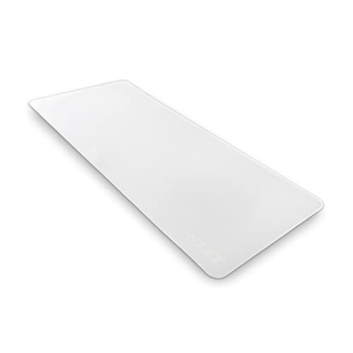 NZXT Mouse Pad MXP700 - MM-MXLSP-WW - 720MM X 300MM - Schmutzabweisende Beschichtung - Reibungsarme Oberfläche - Weiche und Glatte Oberfläche - rutschfeste Gummibasis - Weiß von NZXT