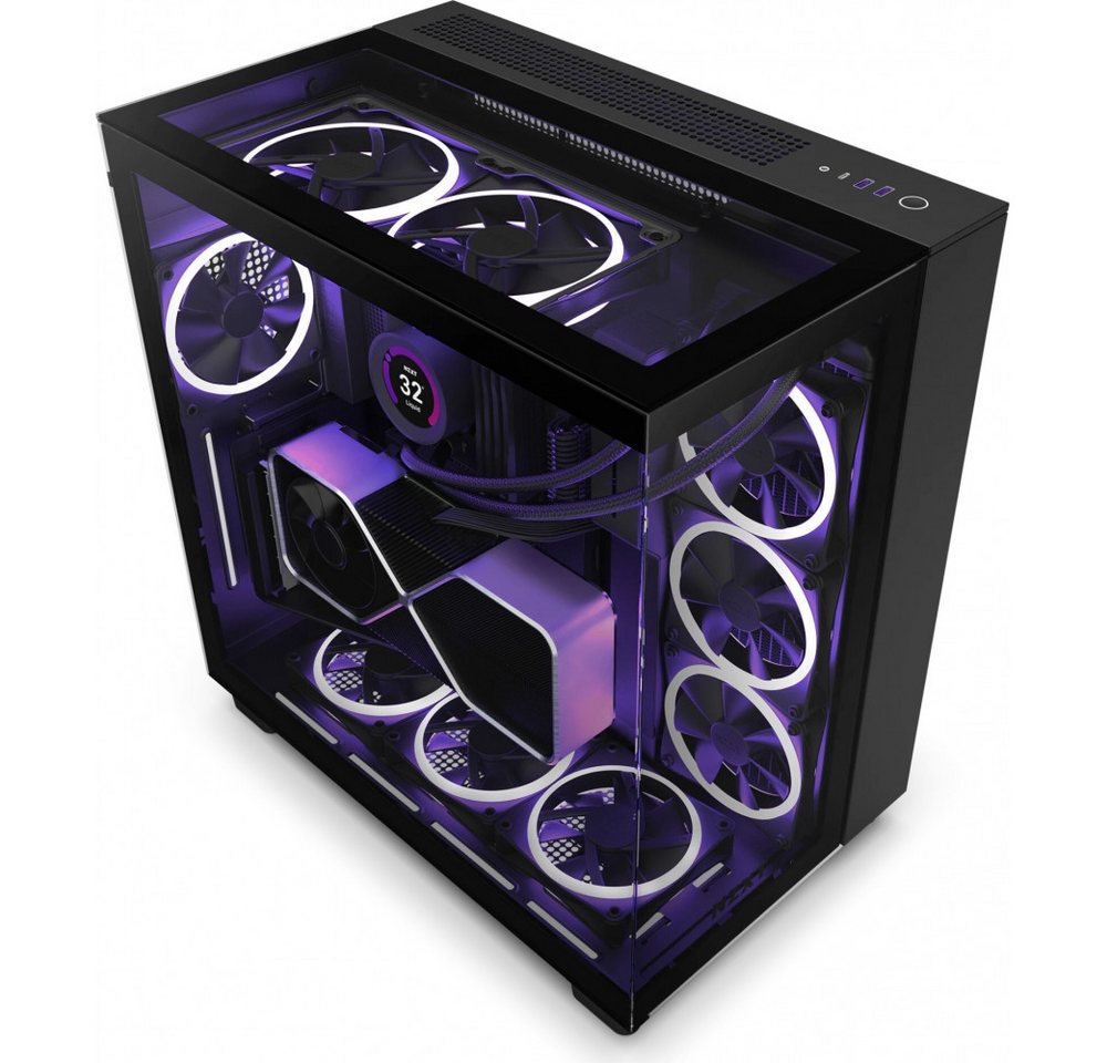 NZXT PC-Gehäuse CM-H91EB-01 H9 - Elite Black - Midi Tower ATX Gehäuse - schwarz NZXT PC-Gehäuse CM-H91EB-01 H9 - Elite Black - Midi Tower ATX Gehäuse - schwarz von NZXT