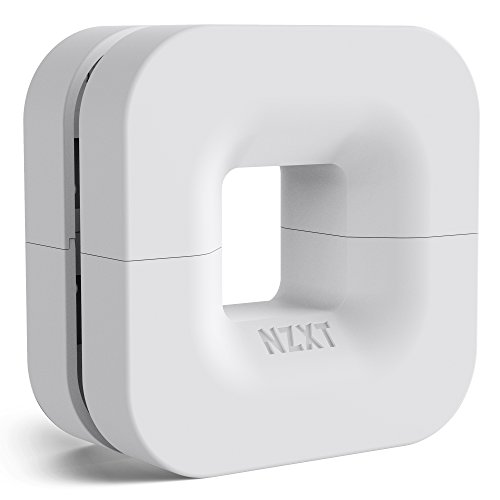 NZXT Puck - Cable Management and Headset Mount - Compact Size - Silicone Construction - Powerful Magnet for Computer Case Mounting - White von NZXT