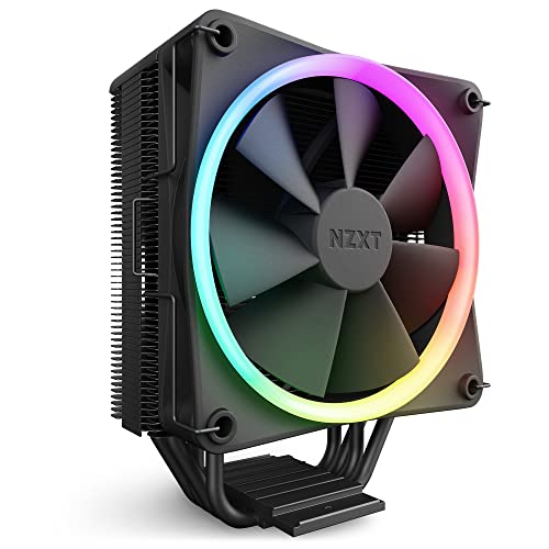 NZXT T120 RGB Air Cooler - RC-TR120-B1 - RGB CPU Luftkühler - 120mm RGB Lüfter - Direktkontakt Technologie - 4 Kupfer-Heatpipes - Optional 2 Lüfter möglich - passend für Intel und AMD Sockel - Schwarz von NZXT