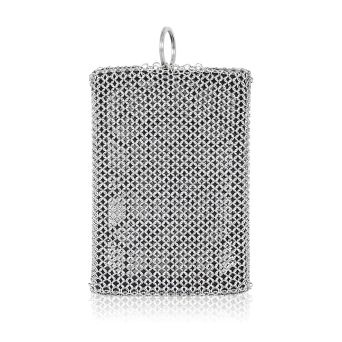 316 Edelstahl Gusseisen-Reiniger, Langlebig Kettennetz-Schrubber, Geschirrschrubber mit Feiner Ring, Bratpfanne Geschirrschrubber Leicht zu Reinigen, Scheuerschwamm Ideal für Grill und Gusseisentöpfe 316 Edelstahl Gusseisen-Reiniger, Langlebig Kettennetz-Schrubber, Geschirrschrubber mit Feiner Ring, Bratpfanne Geschirrschrubber Leicht zu Reinigen, Scheuerschwamm Ideal für Grill und Gusseisentöpfe von Naapesi