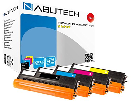 4 Nabutech Toner kompatibel zu TN-421 TN-421BK TN-421C TN-421M TN-421Y für Brother DCP-L8410CDW, HL-L8260CDW, HL-L8360CDW, MFC-L8690CDW, MFC-L8900CDW -Schwarz 3.000 Seiten, Farbe je 1.800 Seiten von Nabutech