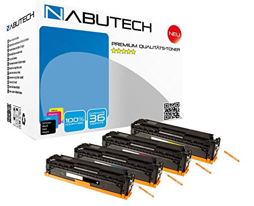 5 FABRIKNEUER NABUTECH TONER mit 25% mehr DRUCKLEISTUNG kompatibel zu HP CF410X, CF411X, CF412X, CF413X für HP Color Laserjet Pro MFP M477fdw,Pro MFP M477fdn M477fn M477fnw M452dn M452nw M377dw von Nabutech