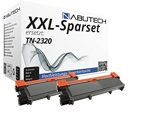 Nabutech 2 Toner | je 5.200 Seiten kompatibel zu TN-2320 TN2320 Brother HL-L2300D HL-L2340DW HL-L2360DN HL-L2365DW MFC-L2700DW MFC-2720DW MFC-2740DW DCP-L2500D DCP-L2520DW DCP-L2540DN von Nabutech