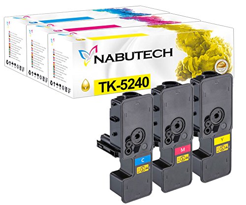 Nabutech 3 Original Toner | Geprüft nach ISO-Norm 19798 | kompatibel zu Kyocera TK-5240 für Kyocera ECOSYS M5526cdn, M5526cdw, P5026cdn, P5026cdw von Nabutech