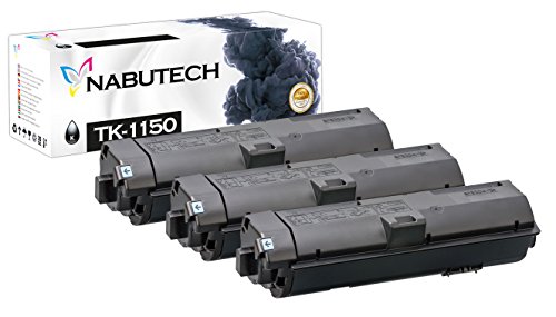 Nabutech 3 Toner | 50% höhere Druckleistung | kompatibel zu Kyocera TK -1150 für Kyocera ECOSYS M2135dn M2635dn M2735dn P2235dn P2235dw | je 4.500 Seiten von Nabutech