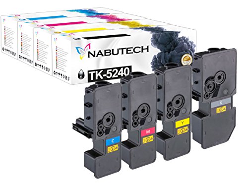 Nabutech 4 Original Toner | Geprüft nach ISO-Norm 19798 |kompatibel zu Kyocera TK-5240 für Kyocera ECOSYS M5526cdn, M5526cdw, P5026cdn, P5026cdw von Nabutech
