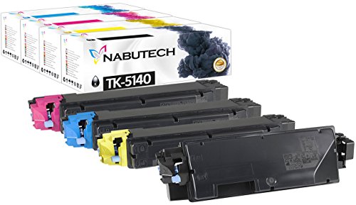 Nabutech 4 Original Toner kompatibel zu Kyocera TK-5140 für Kyocera ECOSYS M6030, ECOSYS M6530, ECOSYS P6130 von Nabutech
