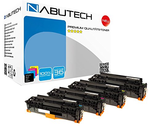 Nabutech 4 Toner | 30 Prozent mehr Leistung kompatibel für HP 305A für HP Laserjet M351A M375NW M451DN DW NW M475DN Pro 300 Color M351A MFP M375NW von Nabutech