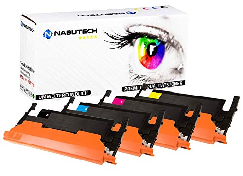 Nabutech 4 Toner mit 50% mehr Leistung kompatibel zu CLT-P406C P406C für Samsung CLP-360 N ND CLP-365W CLX-3300 CLX-3305 FN FW CLX-3305W Xpress C410w C460FW C460W von Nabutech