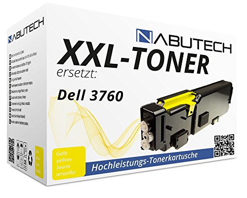 Nabutech Original XXL Toner für Dell C3760DN C3700 Series C3760N C3765DNF / Dell 593-11120 F8N91, Yellow, 9000 Seiten von Nabutech