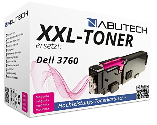 Nabutech Original XXL kompatibel Toner für Dell C3760DN C3700 Series C3760N C3765DNF / Dell 593-11121 40W00, Magenta, 9000 Seiten von Nabutech