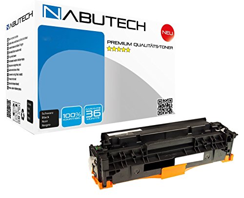 Nabutech Toner 30% mehr Leistung kompatibel für CE410A schwarz für HP Laserjet M351A Pro 300 M351a M375nw Pro 400 M451dn M451dw M451nw M475dn M475dw von Nabutech