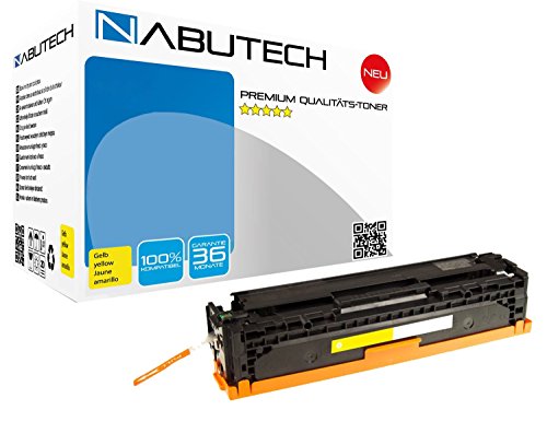 Nabutech Toner kompatible zu CB542A Gelb CRG 716Y für HP Color Laserjet CM1312nfi MFP CP1210 CP1215 CP1217 CP1510 CP1514n CP1515n CP1518ni von Nabutech