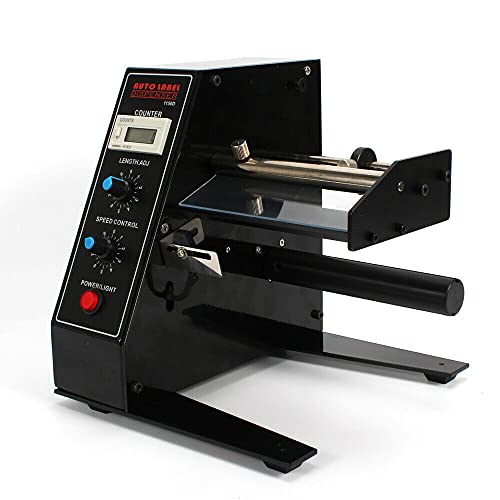 Automatische Etikettenspender,Etikettierer rechteckige Etiketten,Rollenetikettenspender mit 6 stellige LED Anzeige, Etikettiergeschwindigkeit 1-8 m/min,Etikettenlänge/-breite 3-150mm/4-140mm von NadineDutol