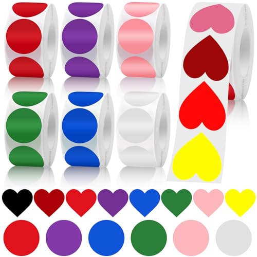 Nadinsta 3500 Stück Klebepunkte Bunt, 25mm Punkt Aufkleber Sticker, 9 Farben Runde Aufkleber, Markierungspunkte Sticker, klebepunkte für DIY Büro Wird zum Markieren und Kategorisieren Nadinsta 3500 Stück Klebepunkte Bunt, 25mm Punkt Aufkleber Sticker, 9 Farben Runde Aufkleber, Markierungspunkte Sticker, klebepunkte für DIY Büro Wird zum Markieren und Kategorisieren von Nadinsta