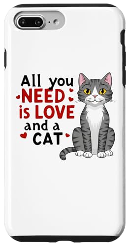"All You Need is Love and Cat" Niedliches Design Geschenk für Kätzchenliebhaber Hülle für iPhone 7 Plus/8 Plus "All You Need is Love and Cat" Niedliches Design Geschenk für Kätzchenliebhaber Hülle für iPhone 7 Plus/8 Plus von Nadiya