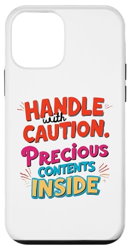 "Handle with Caution Content Inside Funny Words Design Gift Hülle für iPhone 12 mini "Handle with Caution Content Inside Funny Words Design Gift Hülle für iPhone 12 mini von Nadiya