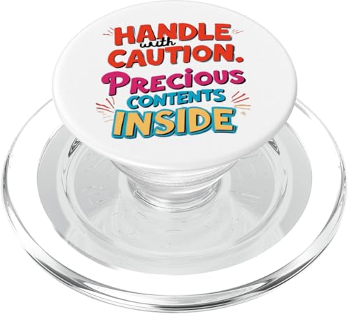 "Handle with Caution Content Inside Funny Words Design Gift PopSockets PopGrip für MagSafe "Handle with Caution Content Inside Funny Words Design Gift PopSockets PopGrip für MagSafe von Nadiya