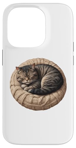 Katze schläft auf rundem Kissen, niedliches Design, Geschenk, Kätzchenliebhaber Hülle für iPhone 14 Pro Katze schläft auf rundem Kissen, niedliches Design, Geschenk, Kätzchenliebhaber Hülle für iPhone 14 Pro von Nadiya