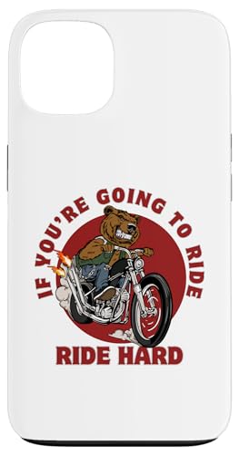 Ride Hard Bear on Motocycle Lustiges Zitat Papa Vatertagsgeschenk Hülle für iPhone 13 Ride Hard Bear on Motocycle Lustiges Zitat Papa Vatertagsgeschenk Hülle für iPhone 13 von Nadiya