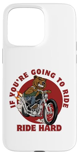 Ride Hard Bear on Motocycle Lustiges Zitat Papa Vatertagsgeschenk Hülle für iPhone 15 Pro Max Ride Hard Bear on Motocycle Lustiges Zitat Papa Vatertagsgeschenk Hülle für iPhone 15 Pro Max von Nadiya
