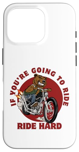 Ride Hard Bear on Motocycle Lustiges Zitat Papa Vatertagsgeschenk Hülle für iPhone 16 Pro Ride Hard Bear on Motocycle Lustiges Zitat Papa Vatertagsgeschenk Hülle für iPhone 16 Pro von Nadiya