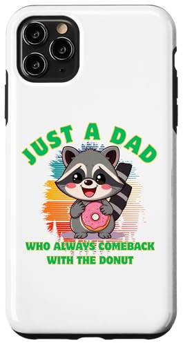 Waschbär Dad Comeback mit Donut lustige Worte Geschenk Vatertag Hülle für iPhone 11 Pro Max Waschbär Dad Comeback mit Donut lustige Worte Geschenk Vatertag Hülle für iPhone 11 Pro Max von Nadiya