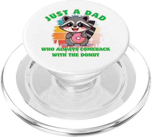 Waschbär Dad Comeback mit Donut lustige Worte Geschenk Vatertag PopSockets PopGrip für MagSafe Waschbär Dad Comeback mit Donut lustige Worte Geschenk Vatertag PopSockets PopGrip für MagSafe von Nadiya