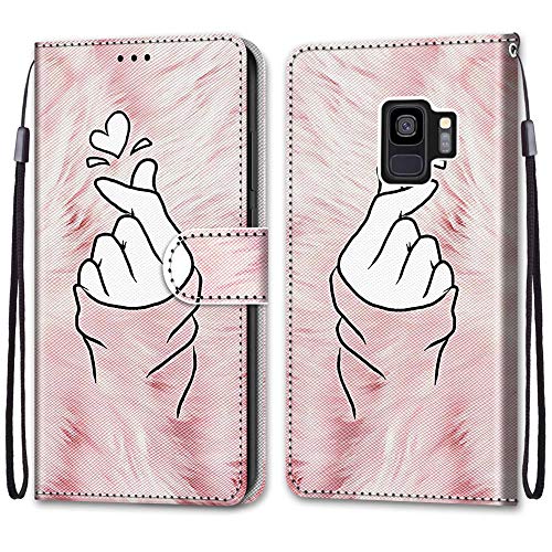 Nadoli Handyhülle Leder für Samsung Galaxy S9,Bunt Bemalt Als Herz Trageschlaufe Kartenfach Magnet Ständer Schutzhülle Brieftasche Ledertasche Tasche Etui Nadoli Handyhülle Leder für Samsung Galaxy S9,Bunt Bemalt Als Herz Trageschlaufe Kartenfach Magnet Ständer Schutzhülle Brieftasche Ledertasche Tasche Etui von Nadoli