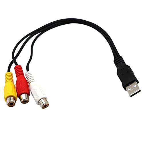 Naemriee USB 3RCA Kabel USB Buchse 3 RCA RGB Video AV Verbund Werkstoff Adapter Konverter Kabel Kabel Anschluss Kabel für TV PC DVR von Naemriee