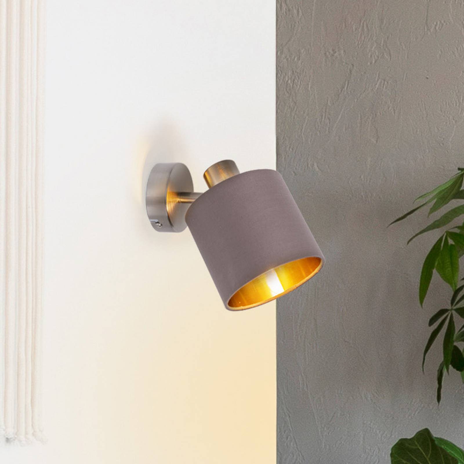 Deckenlampe Maron einflammig Textil, braun/gold Deckenlampe Maron einflammig Textil, braun/gold von Naeve Leuchten