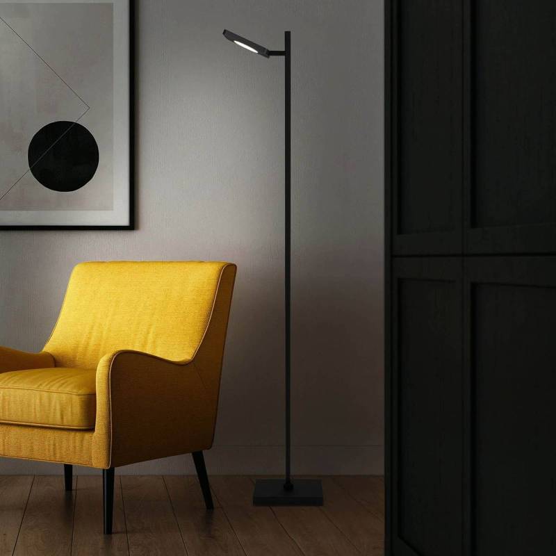 LED-Akku-Stehleuchte Lupa schwarz Höhe 135cm Metall Touchdim von Naeve Leuchten