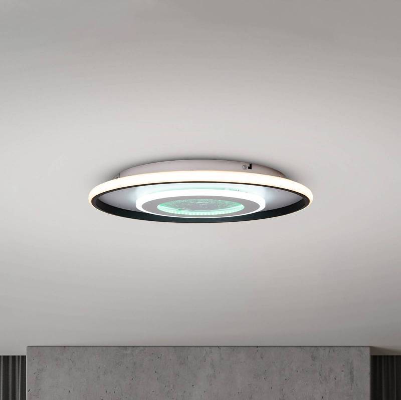LED-Deckenlampe Livana, weiß/schwarz, Ø 50 cm, CCT, dimmbar von Naeve Leuchten
