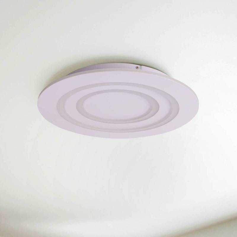 LED-Deckenleuchte Mirel, weiß, Metall Ø 50 cm RGB CCT Remote von Naeve Leuchten