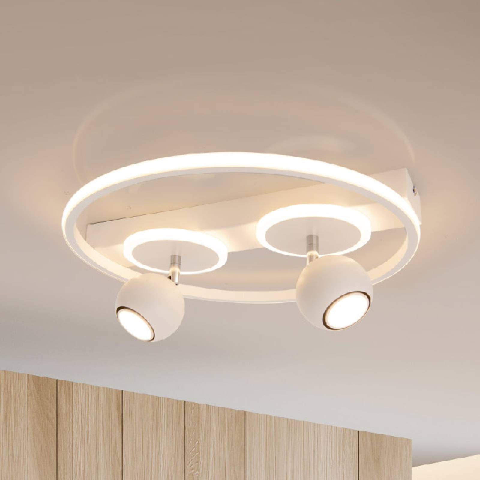 LED-Deckenleuchte Ronda, weiß, zweiflammig LED-Deckenleuchte Ronda, weiß, zweiflammig von Naeve Leuchten